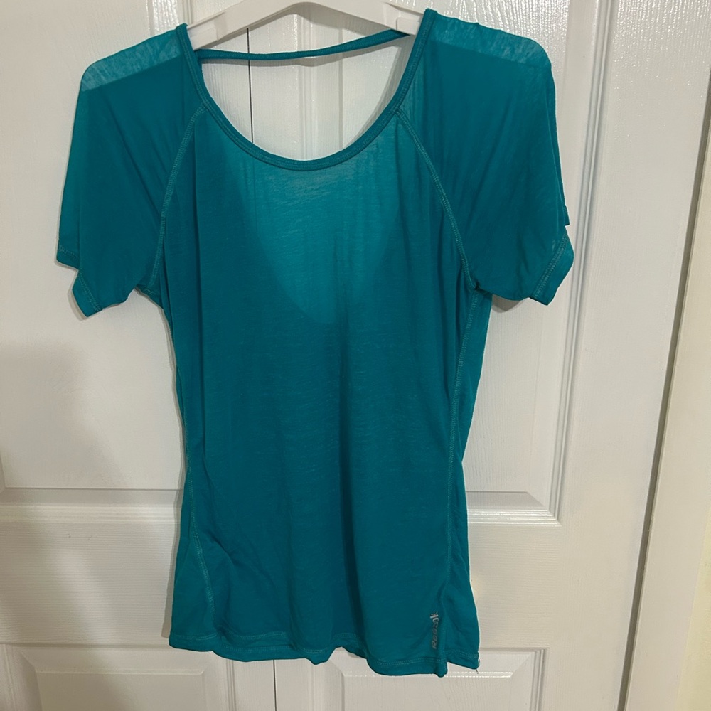 Reebok Teal women’s sheer Top small